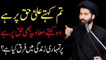 Tum Kahty Ali a.s Haq Pr Hain Wo Kahty Muavia Haq Pr hai I Tmri Zindagi Main Farq kya hai ?